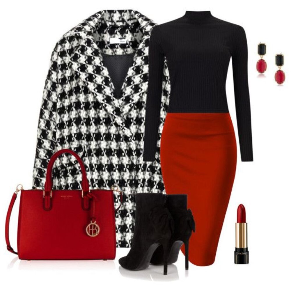 NWT Express Houndstooth double breasted tweed blazer black and white sz Large - Picture 17 of 17